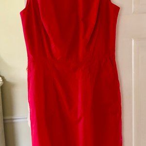 Banana Republic Raspberry Red Cotton Dress